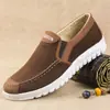 Sapatos de Pano Antigos de Pequim Solado Macio Leves Calce Fácil Cano Baixo Boca Rasa Casuais Modernos Respiráveis Confortáveis Sapatos de Estudante
