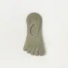 Calcetines Invisibles de Color Sólido Ultra-Resistentes Calcetines de Cinco Dedos Boca Baja Color Sólido Absorbentes del Sudor Finos Calcetines de Verano Zhuji Datang Venta al por Mayor