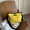 Bolsa transversal pequena quadrada xadrez da moda transfronteiriça 2026 tecido de nylon novo estilo japonês casual simples para mulheres