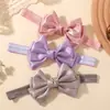 Diadema Popular Transfronteriza para Bebé Niña Lazo de Satén Antideslizante a Prueba de Frío Color Sólido Versátil para el Cabello de Bebé 5399