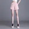 Shorts de Corte A Estilo Americano 2026 para Primavera e Verão, Versátil, Caimento Solto, Cintura Alta, Casual, Moderno, Visual Maduro, Emagrecimento, Alta Elasticidade