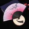 Leque Dobrável Leque Estilo Antigo Feminino Hanfu Verão Dança Estilo Chinês Dança Dobrável Traje Clássico Portátil Borla Pequeno Leque de Bambu