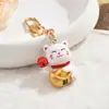 Novo Pingente Chaveiro Gato da Sorte Criativo Fofo Decoração DIY Micro Paisagem Acessórios Presente Acessórios para Mochila