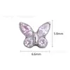 Cabeça de Reposição em Liga de Titânio F136 0.9 Rosca Interna Borboleta Rosa Brinco de Tarraxa Stud para Lábio Stud para Nariz Acessórios