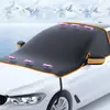 Capa de Neve para Carro, Capa de Meio Corpo para Para-brisa Espessada e Ampliada, Capa de Proteção de Inverno à Prova d'Água Magnética de Tecido Oxford