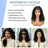 Nueva diadema peluca de seda de hielo transfronteriza europea y americana, cabello largo rizado negro, rizos pequeños esponjosos, fibra de alta temperatura, en stock para venta al por mayor