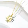 Venta Caliente Transfronteriza Collar de Pareja Sol Luna Personalidad Europea y Americana Nicho Cadena Elegante para Clavícula Joyería