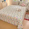Sábana de cama estilo nuevo 2026 con estampado de hilo de rizo y ribete de encaje, pieza única, adecuada para dormitorio y habitación, universal para todas las estaciones, sábana de cama fresca estilo ins
