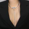Nuevos Productos Transfronterizos Encuentran Amor Collar de Borlas Europeo y Americano de Alta Gama Pedrería Sexy Cadena para Clavícula Collar para Mujer