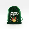 En stock Bolsa de Regalo de Dulces Navideños Bolsillo Paquete de Franela Regalo de Navidad Seguro Bolsa para Frutas Bolsa de Empaque para Almacenamiento de Snacks