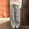 Conjunto Casual Fofo de KT para Meninas 2026 Outono Novo Conjunto de Duas Peças com Camiseta de Manga Longa Estampada de Desenho Animado e Calça Wide-Leg para Crianças