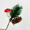 Decoración Navideña Agujas de Pino Árbol de Navidad Artificial Colgante de Piña Caja de Regalo para Empaquetar DIY Accesorios de Decoración Agujas de Pino Navideñas