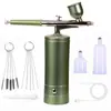 Dispositivo de Injeção de Oxigênio Hidratante de Beleza Elétrico, Aerógrafo para Esmalte, Pistola de Spray para Gradiente de Nail Art, Pistola de Spray para Confeitaria, Caneta de Spray Colorida para Miniaturas
