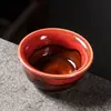 Taza de té de cerámica Kung Fu, taza de té creativa, taza pequeña individual, taza de degustación de té celadón, taza de pez para uso doméstico, cuenco de té, taza de maestro