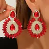 Pendientes Retro de Palacio Europeos y Americanos con Girasol y Circonita para Mujer, Pendientes Largos Exagerados de Cristal, Pendientes de Banquete a la Moda