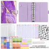 Suministro Exclusivo Transfronterizo de Carpeta Organizadora Estilo Macarrón Chapada en Oro A6, Planificador de Presupuesto de Piel Sintética, Cuaderno de Planificación de Eventos para Sitio Web