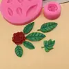 Folhas Bordo Rosa Molde de Silicone Chocolate Dobra Açúcar Gota Cola Molde Borda de Bolo Decoração Grau Alimentício