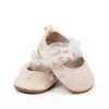 Novos sapatos de primavera para bebês e crianças pequenas, sapatos Mary Jane com pérolas para princesas, sapatos de couro da moda com sola macia