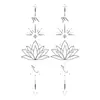 Adesivos de Tatuagem de Alta Qualidade Transfronteiriços com Designs de Sol, Lua, Lótus, Totem, Coroa, Borboleta, Coração e Florais para Braços, Cintura e Abdômen