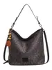 Bolsa de Balde Retrô Estampa de Leopardo Transfronteiriça Feminina 2026 Nova Moda para o Dia a Dia Bolsa de Ombro Única Bolsa Transversal Versátil de Nicho