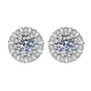 Brincos de Prata Esterlina 925 Brincos 1 quilate Gancho de Orelha Quatro Garras Moissanita Brincos de Girassol Temperamento Feminino Outlet de Fábrica
