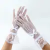 Guantes de encaje para niños transfronterizos, guantes cortos sin dedos, guantes para vestido de decoración de bodas, guantes de encaje de red de pesca para bodas al por mayor