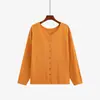 Cardigã de tricô básico liso para mulheres plus size, estilo outono 2026, para mulheres plus size, gola redonda, corte solto, jaqueta afunilada 25196