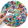 50 Ppiranha Personalidad Transfronterizo Animal Feroz Creativo Decorativo Taza de Agua Equipaje Patineta Teléfono Guitarra Pegatina