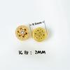 Oro de 18k Rueda de Zirconia Micro Perlas Piezas Brazalete Cintura Pequeña Separador Cuentas Cubo Agujero Grande Accesorios de Cuentas Hechos a Mano para DIY