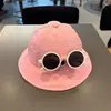 Gafas de sol finas de verano para bebé, sombrero tipo cubeta de ala ancha de secado rápido, parasol, protector solar, gafas de sol transpirables, sombrero de pescador plegable desmontable
