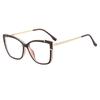 2024 nova moda feminina espelho plano retro personalidade anti-luz azul requintado transparente tr armação óculos de olho de gato