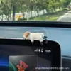 Enfeites de Carro, Gatos Fofos, Gatos Preguiçosos, Enfeites para Decoração de Tela do Console Central, Bonecos Deitados para Retrovisor