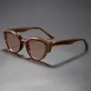 Novos Óculos de Sol Gatinho com Armação de Sobrancelha Tendência, Óculos Planos Antiluz Azul Estilo Retrô Fashionável Wm28022