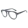 Gafas Redondas de Doble Puente Mismo Estilo Transfronterizo Tf Europeo y Americano Gafas Planas de Placa Planas Hechas a Mano Estilo Piloto Moda Retro Elegante