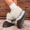 Otoño 2026 Nueva Llegada Comercio Exterior Tallas Grandes para Mujer Casual Cómodo Estilo Europeo Americano Moda Ropa Exterior Botas Talla Única
