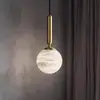 Lujo Ligero Creativo Mármol Natural Comedor Dormitorio Mesita de Noche Lámpara Colgante Pequeña Barra de Barra Mostrador Lámpara Colgante de Diseñador Iluminación Zhongshan Guangdong