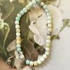 Pulsera, collar y pendientes para mujer, con cuentas de azúcar cuadradas pequeñas cortadas en piedra natural, accesorios de joyería hechos a mano