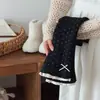 Calça Flare de Lã com Bolinhas e Renda para Bebês Meninas Outono e Inverno Calça Longa Slim e Estilosa com Laço de Bolinhas