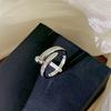 Anillo de Mariposa con Circonita Incrustada en Cobre Estilo Similar a Xiaohongshu para Mujer, Accesorios de Moda de Lujo Ligero con Perla Chapados en Oro Real de Alta Calidad
