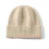 Versátil Gorro de Punto de Cachemira Pura para Mujer, Moda Otoño e Invierno, Sencillo Gorro de Lana, Gorro Grueso Cálido con Protección para las Orejas