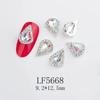 Arte de uñas transfronterizo, joyería de diamantes, pegatinas de aleación japonesas para uñas, K9, corazón puntiagudo, decoración tridimensional de uñas de cristal superbrillante.
