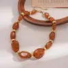 Cadena de suéter con cuentas irregulares de acrílico, estilo retro europeo y americano, transfronteriza, estilo étnico, elegante, de alta gama, para mujer