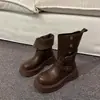 Botas Infantis 2026 Nova Outono Inverno Botas Longas Infantis Meninas Crianças Médias e Grandes Botas Longas Princesa Veludo Plus Botas de Couro de Cano Alto