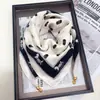 Bufanda Magnética para el Cuello 2025 Nueva Bufanda Cuadrada de Otoño e Invierno Bufanda Triangular de Seda para Mujer Chal Tipo Bufanda para el Cuello a Prueba de Viento