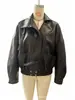 Venta al por mayor de ropa de mujer transfronteriza de AliExpress, nueva chaqueta de otoño e invierno estilo europeo y americano de cuero sintético de alta gama con cuello alto y manga larga