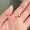 Aretes de perlas con aguja 925 para mujer, colgantes en la parte trasera, estilo ins, nuevo estilo caliente, modernos, lisos, circulares, nicho, aros para la oreja, venta al por mayor