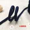 Cuerda de algodón hilado en núcleo de tejido liso de color de 5 mm de grosor, cordón redondo cifrado de algodón, cordón suave para atar, cintura de ropa, cordón de sombrero, tejido a mano
