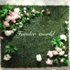 Pared de Fondo Decorativa de Enverdecimiento Vertical Césped Biónico Pared de Imagen Flor de Rosa Planta de Enverdecimiento Rosa Pared Vegetal Artificial Verde Planta