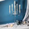 Candelabro de acrílico multicabezal para bodas transfronterizas, ideal para fiestas de cumpleaños, restaurantes occidentales, mesas de comedor y adornos de velas.