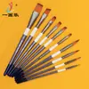 Yihuale Pincel Gouache Mango Corto Cerdas de Nylon Fabricante Pincel de Óleo Personalizado para Estudiantes Niños Pincel de Acuarela Tiza de Agua